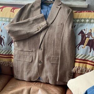 Brown Herringbone Blazer